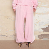 スモッグモチーフワイドストリングスウェットパンツ[Pink]