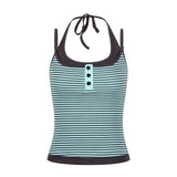 Nayla Button Halter Camisole