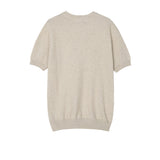 LMN Sufima Waffle One Button Short Sleeve Knit (4 colors)