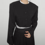 Button Cropped Jacket