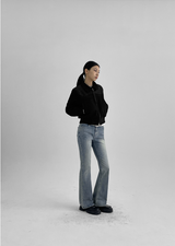 [B-DENIM] LOW SLIM BOOTS-CUT 037