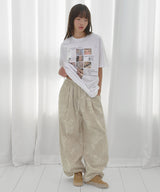 FLOWER TRACK PANTS (BEIGE) F26QD157