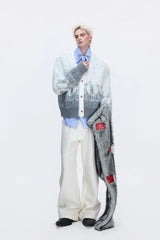 Gradient Rhinestone Cardigan Sweater