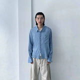 Soft Grid Oversized Shirt