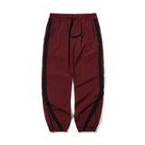 LIGHTWEIGHT LOGO JOGGER PANTS BLACK/BURGUNDY