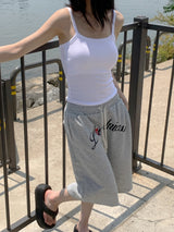 Y2K イーズレタリングバミューダパンツ (Gray)