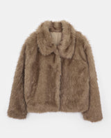 Sebin Collar Two-Tone Fur Jacket