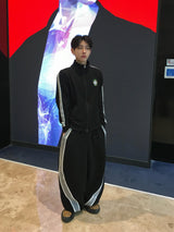 バントダイアゴナルトラックワイドスウェットパンツ 3C