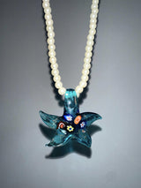 Vintage starfish pearl necklace