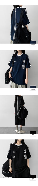 Pi トラックライン半袖 Tシャツ