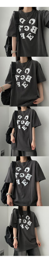 P.D. アルファベット半袖Tシャツ