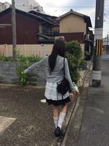 ヘオン フリル ドット ミディ スカート