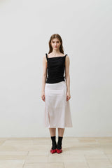 COS TWISTED SHIRRLING TOP / BLACK