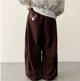 Angel Wing Star Pocket Embroidery Wide Banding Pants
