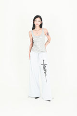 GLOW EYELET SLEEVELESS #EMERALD