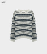 Mohair stripe heavy knit