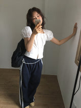 Julie Puff Blouse  (2color)