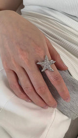 Twinkle starfish ring