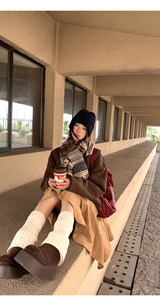 Snow reversible muffler fleece zip-up