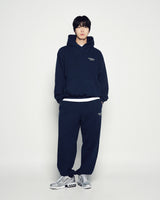 25FW BORDER LINE BASIC LOGO HOODIE DARK NAVY
