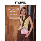 muva. Color‑Block Plaid Handbag, 2026 New Original‑Design Mini Cross‑body Purse for Women, New Arrival May 19