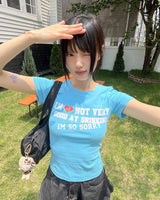 ヒルズ スリムレタリングプリント半袖Tシャツ