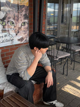 ヘザーカラーニット