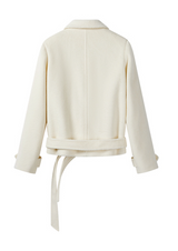 Classic Double-Breasted Belted Coat