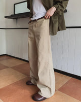 Nero Panel Cotton Wide Pants