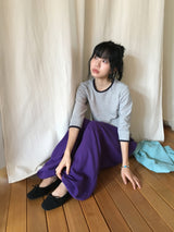 26SS★ [BAONHAUS] Ketron Color Matching Three Quarter Tee