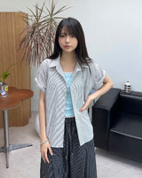 Tay striped crop shirt