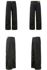 Washed Wide Work Pants