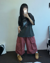 ビッグビッグポケットオーバーバミューダ 🤎🤍❤🖤5カラー