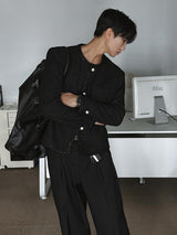 ASCLO Fancy Button Tweed Jacket (2color)