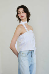 ELFIN SCARF TOP / WHITE