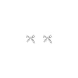 [925 SILVER] シンプルリボンピアス (2colors)