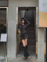 [U-BASIC] Winter Deep Brushed Round Long Sleeve