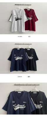 クレーントラック Vネック 半袖Tシャツ