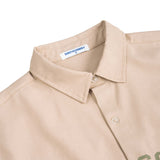 DirtyCoins Floral Silhouette Shirt Tan