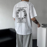 Rain Oval Lettering Short-Sleeved T-shirt (2 colors/36805)