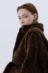 SHEARLING POCKET COAT_BROWN