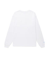 ツインスターチェックアップリケ長袖Tシャツ ホワイト(CV2GSUT555A)