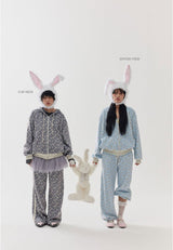 rabbit fluffy pants grey
