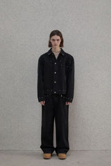 スタッズ付きセルビッジウォッシュデニム - Pants
