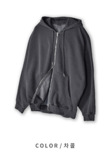 Wibird Pigment Supima Two-Way Hooded Zip-Up