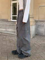EYELET CARGO STRING PANTS (3COLOR)