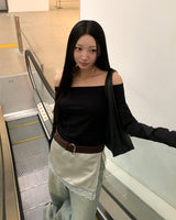 [ORIGINAL] パブオフショルダーロングスリーブTシャツ