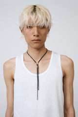 ZIPPER TIE NECKLACE BLACK