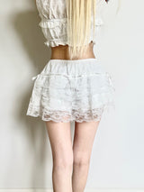 1339. Ribbon lace cancan short pt (2color)