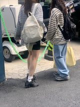 an everywhere daypack, cream beige